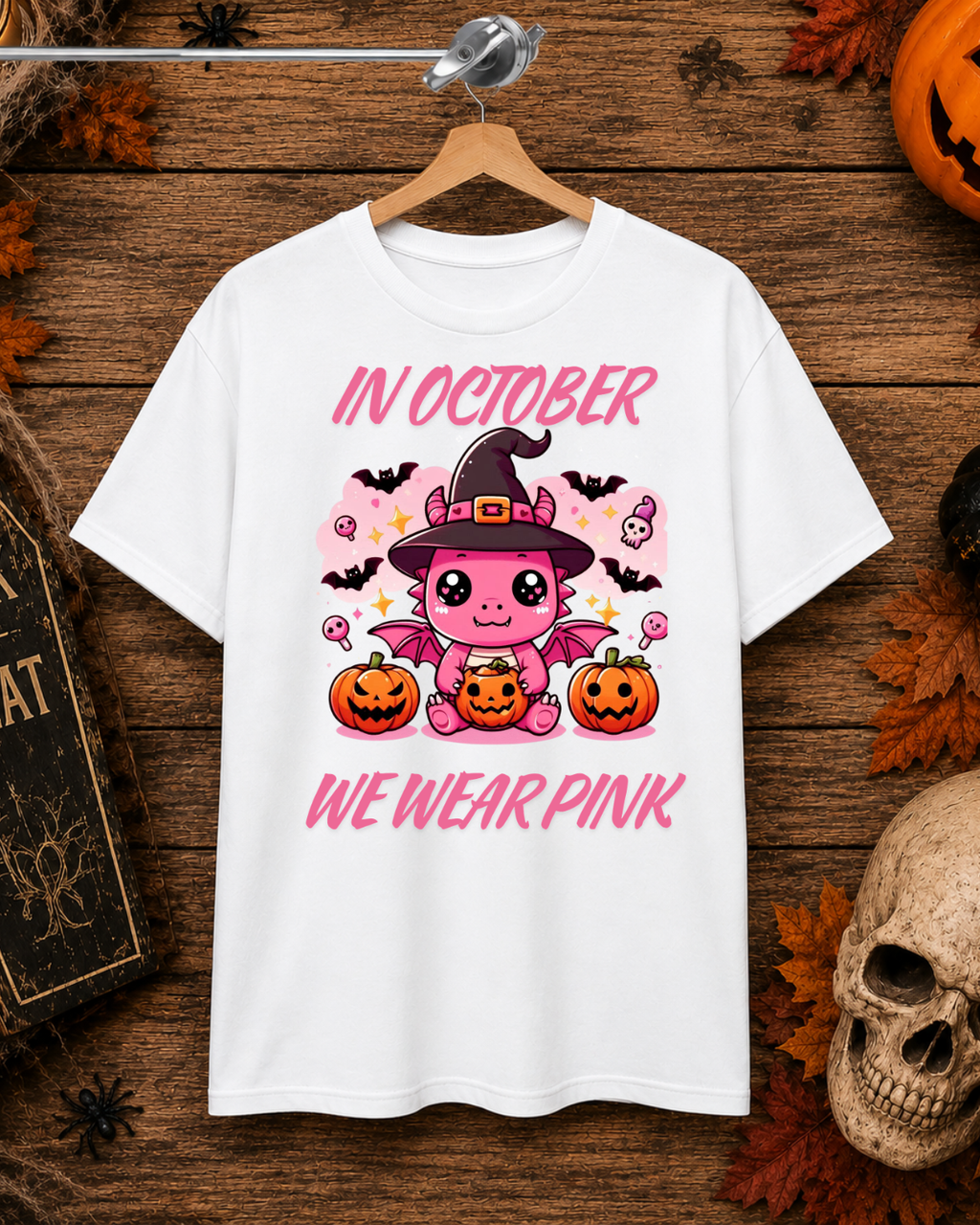 Pink Dragon Shirt, We Wear Pink October Tee, Cute Awareness T-Shirt Unisex garment-dyed heavyweight t-shirt