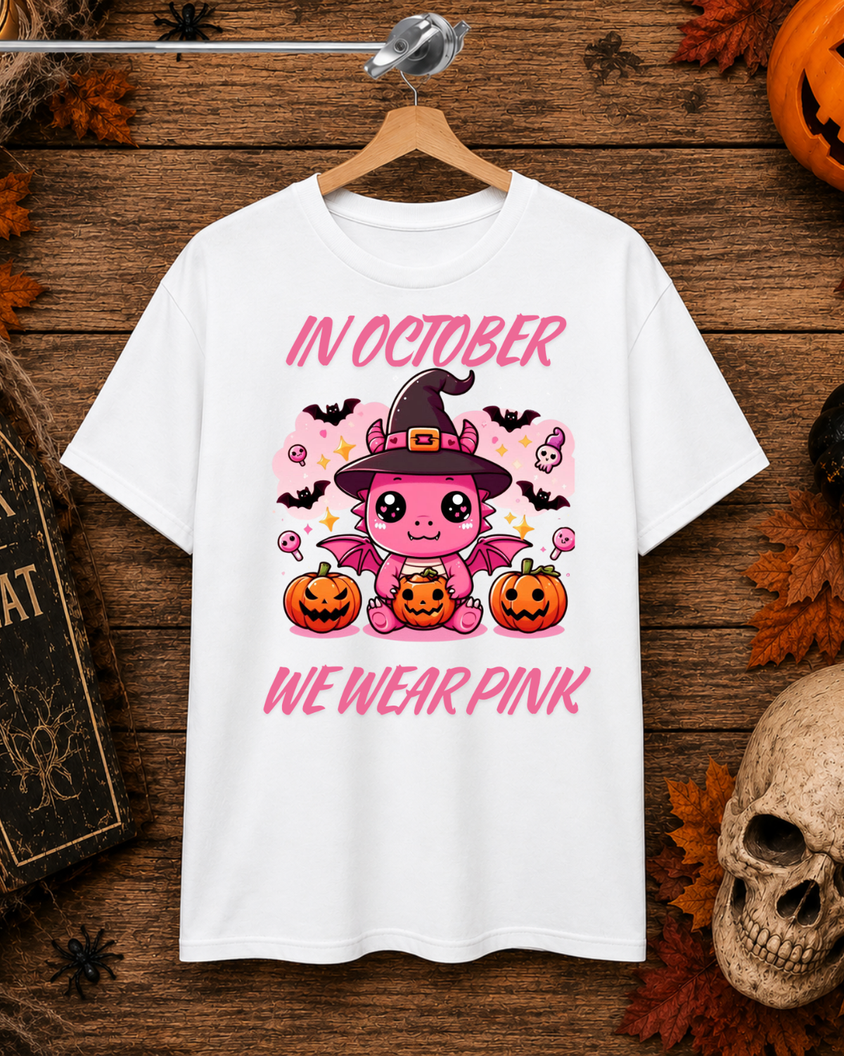 Pink Dragon Shirt, We Wear Pink October Tee, Cute Awareness T-Shirt Unisex garment-dyed heavyweight t-shirt