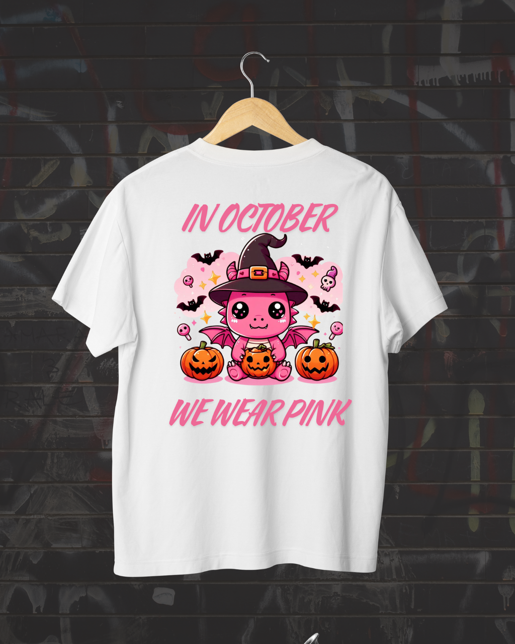Pink Dragon Shirt, We Wear Pink October Tee, Cute Awareness T-Shirt Unisex garment-dyed heavyweight t-shirt