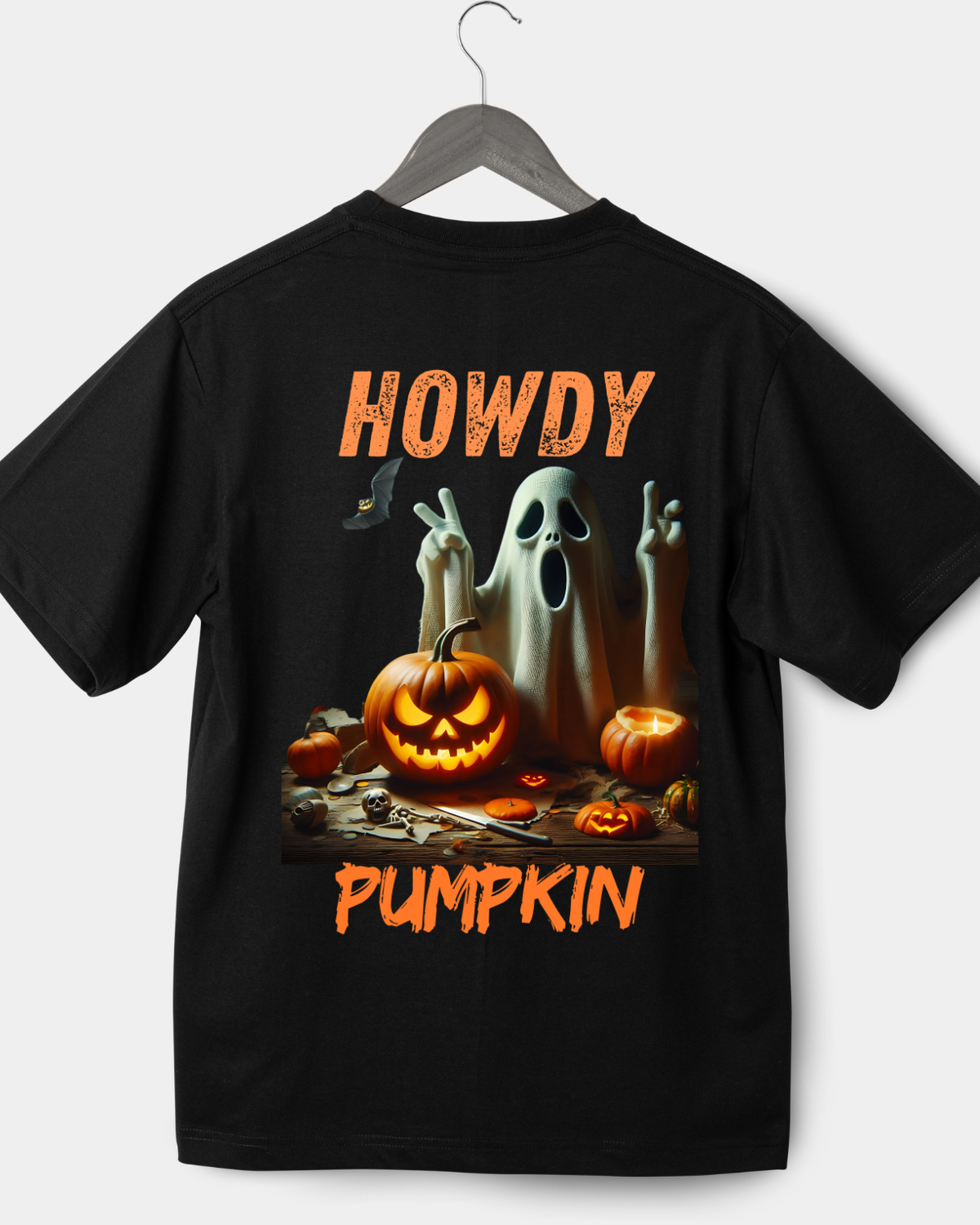 Howdy Pumpkin Shirt - Cute Ghost & Jack O Lantern T-Shirt - Country Western Halloween Aesthetic Tee