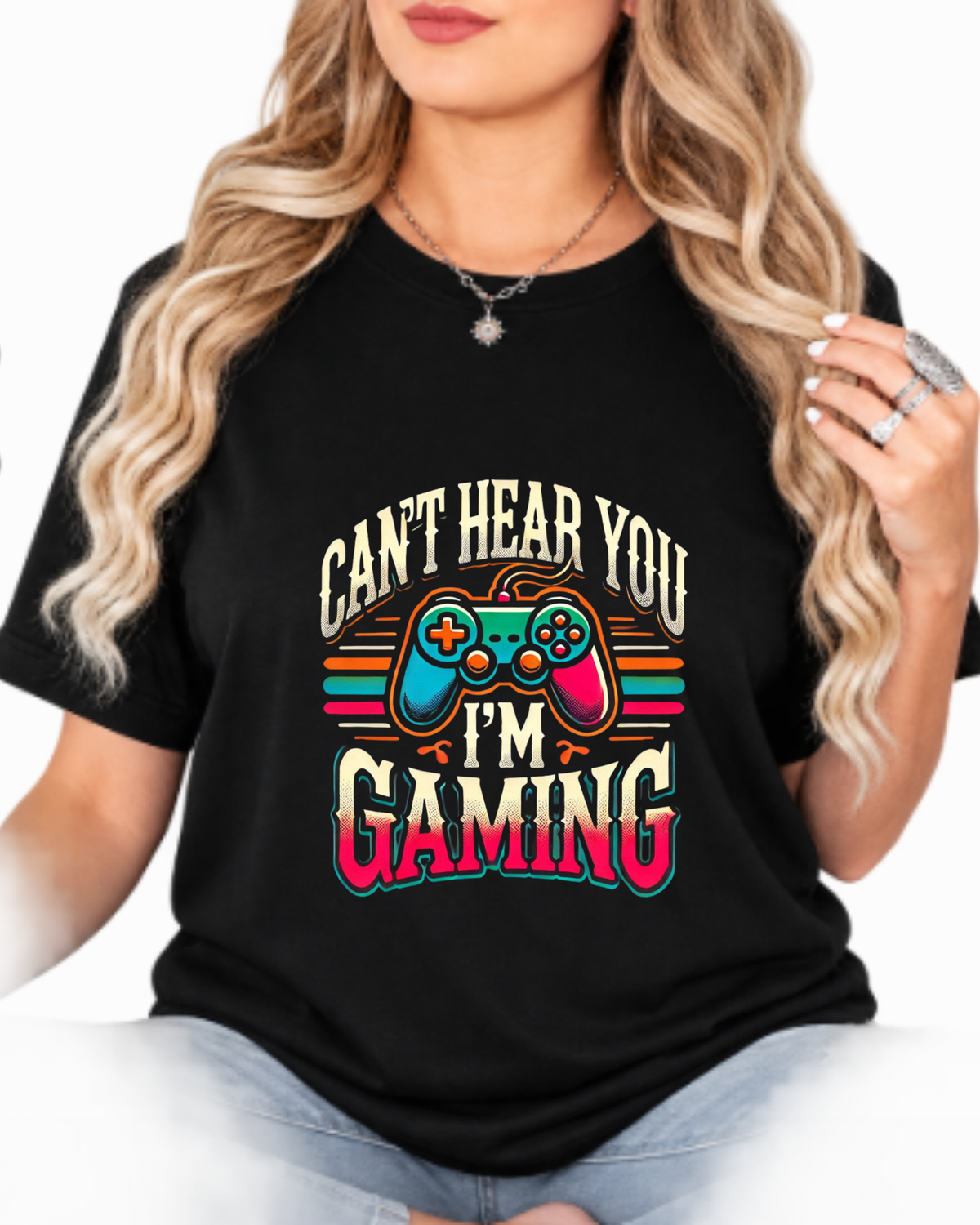 Can't Hear You I'm Gaming Shirt – Retro Gamer Controller T-Shirt – Funny Video Game Humor Graphic Tee
