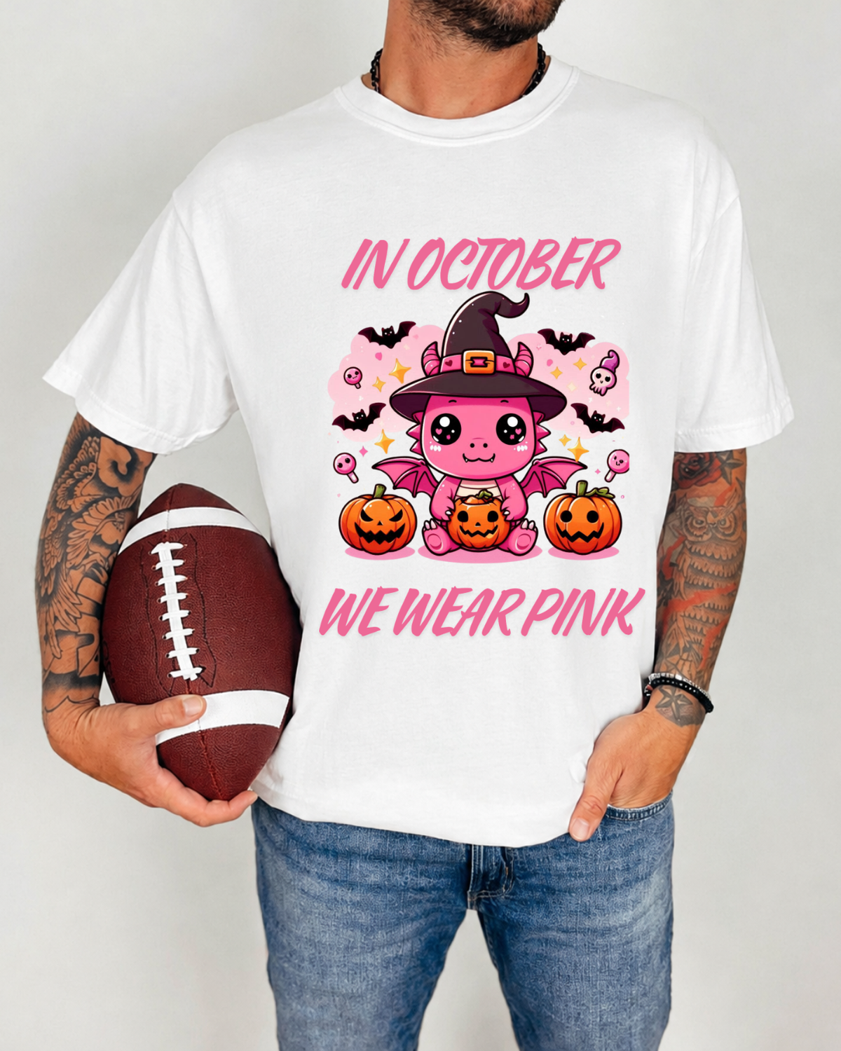 Pink Dragon Shirt, We Wear Pink October Tee, Cute Awareness T-Shirt Unisex garment-dyed heavyweight t-shirt