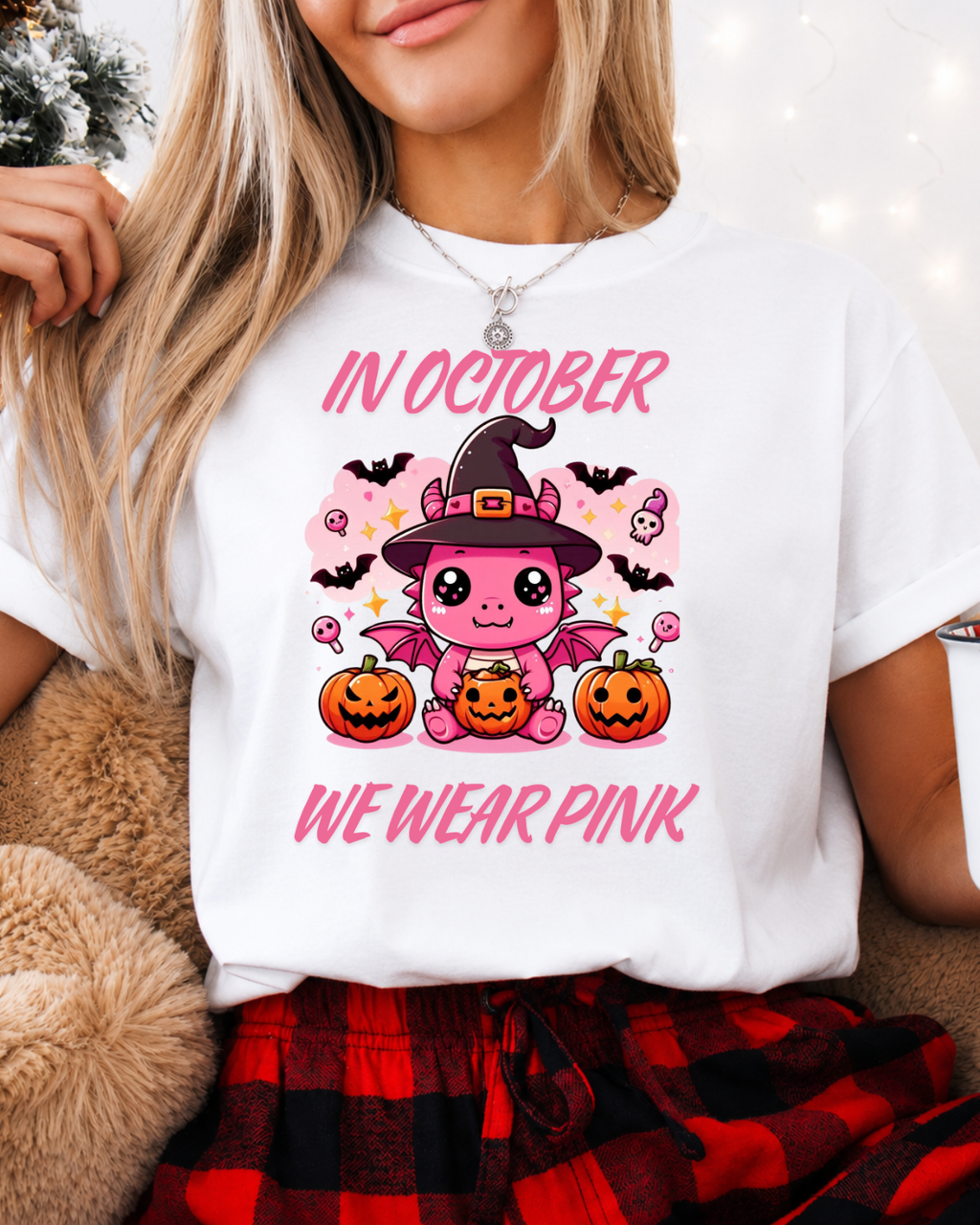 Pink Dragon Shirt, We Wear Pink October Tee, Cute Awareness T-Shirt Unisex garment-dyed heavyweight t-shirt