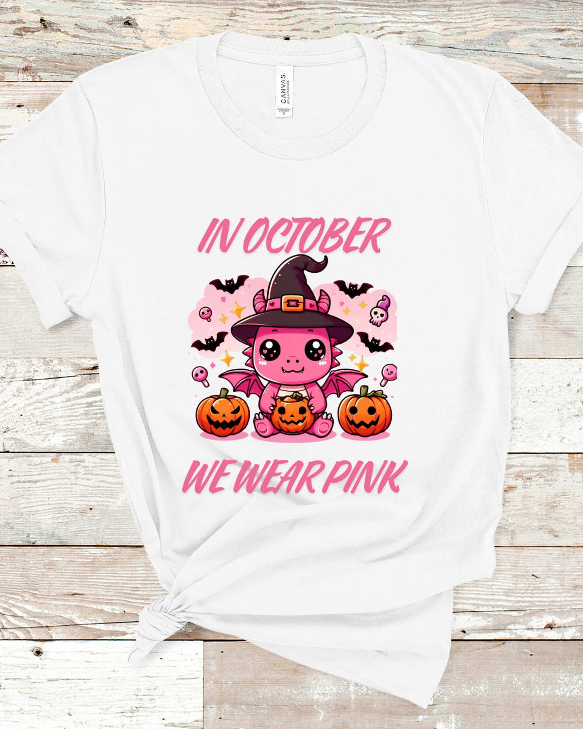 Pink Dragon Shirt, We Wear Pink October Tee, Cute Awareness T-Shirt Unisex garment-dyed heavyweight t-shirt