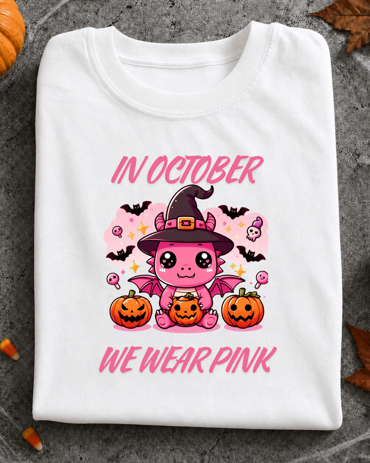 Pink Dragon Shirt, We Wear Pink October Tee, Cute Awareness T-Shirt Unisex garment-dyed heavyweight t-shirt